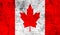 Flag of Canada. Patriotic old grunge vintage background