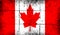 Flag of Canada. Patriotic old grunge vintage background