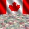 Flag with Canadian dollars