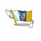 Flag canary island Scroll mascot design making an Okay gesture