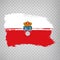 Flag of Cantabria brush strokes. Flag Autonomous Community Cantabria on transparent background for your web site design, logo, app