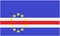 The flag of Cape Verde with 10 stars keeping to the bottom left hoist side