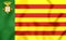 Flag of Castellon de la Plana Valencian Community, Spain.