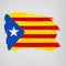 Flag Catalonia from brush strokes. Flag Autonomous Community of Catalonia on transparent background for your web site design, logo