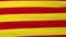 Flag of Catalonia waving on the wind