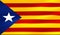 Flag of catalonia yellow and red strip with star waving texture