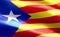Flag of catalonia yellow and red strip with star waving texture fabric background, national catalan symbol vote for separatism ind
