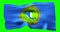 Flag of Central American Integration System realistic waving on green screen. Seamless loop animation with high quality
