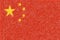 Flag of China background o texture, color pencil effect.