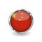 Flag of china, button with metal frame and shadow. china flag vector icon, badge with glossy effect and metallic border. Realistic