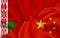 Flag of China and flag of Belarus