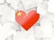 Flag of china, heart shaped stickers