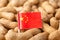 Flag of China on peanut