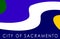 The flag of City of Sacramento United States of America
