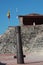 Flag of Colombia in the castle of San Felipe.