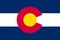 Flag of Colorado, symbol of the US State