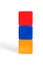 Flag colors of Armenia in the form of children`s cubes