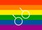 Flag in the colors of the rainbow of sexual menhns