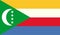 Flag Comoros, abstract flag of strips.