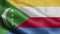 Flag of Comoros fluttering in the wind