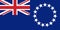 Flag Cook Islands in official rate, vector