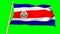 Flag of  costa rica  animation