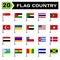 Flag country icon set include country, flag, symbol, national, travel, illustration, nation, icon, vector, emblem, set, sign,