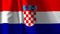 Flag of the Croatia waving in the wind. Background. A series of `Flags of the world.`