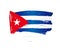 Flag of Cuba. Abstract concept