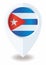 Flag of Cuba, location icon for Multipurpose,