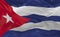 Flag of the Cuba waving in the wind 3d render