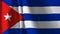 Flag of the Cuba waving in the wind. Background. A series of `Flags of the world.`