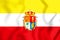 Flag of Cuenca province, Spain. 3D Illustration.