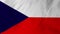 Flag of Czech waving in the wind 2 in 1