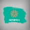 Flag of Daejeon brush strokes. Flag of Daejeon on transparent background for your web site design, logo, app, UI. South Korea.