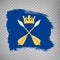 Flag Dalarna County  brush strokes. Flag of Dalarna County on transparent background for your web site design, app, UI. Sweden.