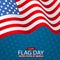 Flag Day USA. United States of America national Old Glory, The Stars and Stripes. 14 June American holiday.