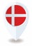 Flag of Denmark, location icon for Multipurpose