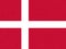 Flag of Denmark, Scandinavian northern country, isolated Danish banner with scratched texture, grunge.