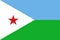 Flag of Djibouti. Republic of Djibouti flag