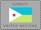 Flag of Djibouti. Vector Sign and Icon. Postage Stamp
