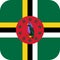 Flag Dominica illustration vector eps