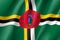 Flag Dominica realistic icon