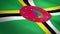 Flag of Dominica. Waving flag with highly detailed fabric texture seamless loopable video. Seamless loop with highly