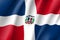 Flag Dominican realistic icon