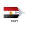 Flag of Egypt color line icon. Airline network. International flights. Popular tourist destination. Pictogram for web page, mobile