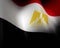 Flag of Egypt waving in the wind detail