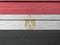 Flag of Egypt on wooden wall background. Grunge Egyptian flag texture.