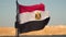 Flag of Egypt on a yacht