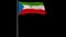 Flag of Equatorial Guinea, 4k prores 4444 footage with alpha transparency